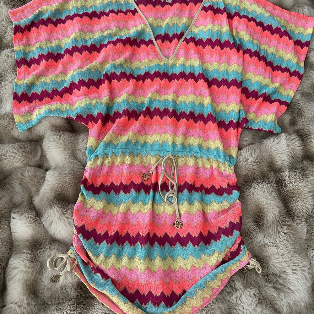 Luli Fama Cabana cover up mini dress